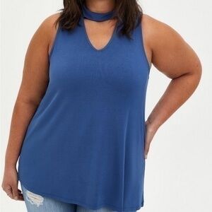 Torrid Super Soft Choker Neck Swing Tank Top Blouse sz 4 or 26 4X